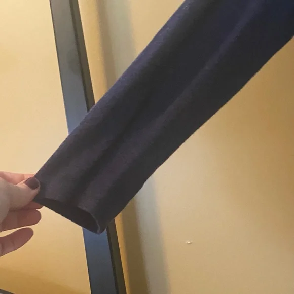 Eileen Fisher Deep Blue V-Neck Top - Picture 3 of 5